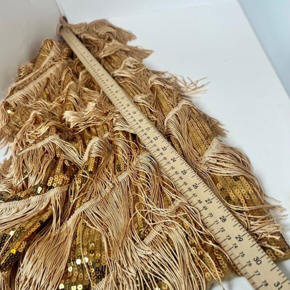 Women Sequins Fringe Dress Flapper Latin Dance Costume Size Medium - Picture 8 of 10